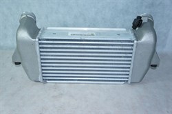 Радиатор интеркуллера K.BONGO III с 07г. V2.9 дв.J3 ориг. (28190-4X650/28190-4X651) EURO4, с эл.вентилятором и датчиком - фото 15356
