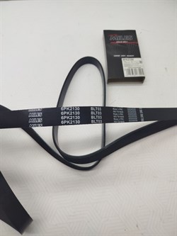 Ремень ручейковый 6 PK 2131/6PK2130 H.TUCSON/iX35 с 11-13г. V2.0/2.4,SONATA YF с 10г. V2.4,K.SPORTAGE SL с 13г. V2.0,OPTIMA V2.4 бенз. (6PK2130/25212-2G710)  MILES  с гидроус. руля - фото 43263
